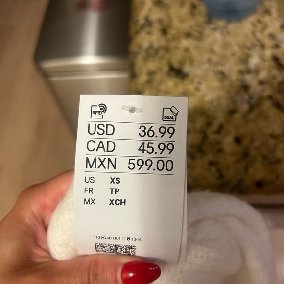 H&M mock neck white sweater dress - Picture 6 of 6